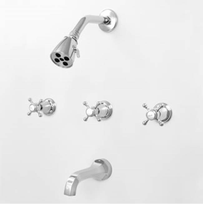 Sigma 3 Valve Tub & Shower Set TRIM (Includes HAF and Wall Tub Spout) ST. MICHEL POLISHED GOLD .24