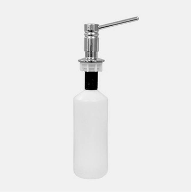 Sigma Soap / Lotion Dispenser with plunger, flange, and bottle.  Solid brass plunger and flange SATIN NICKEL PVD .42