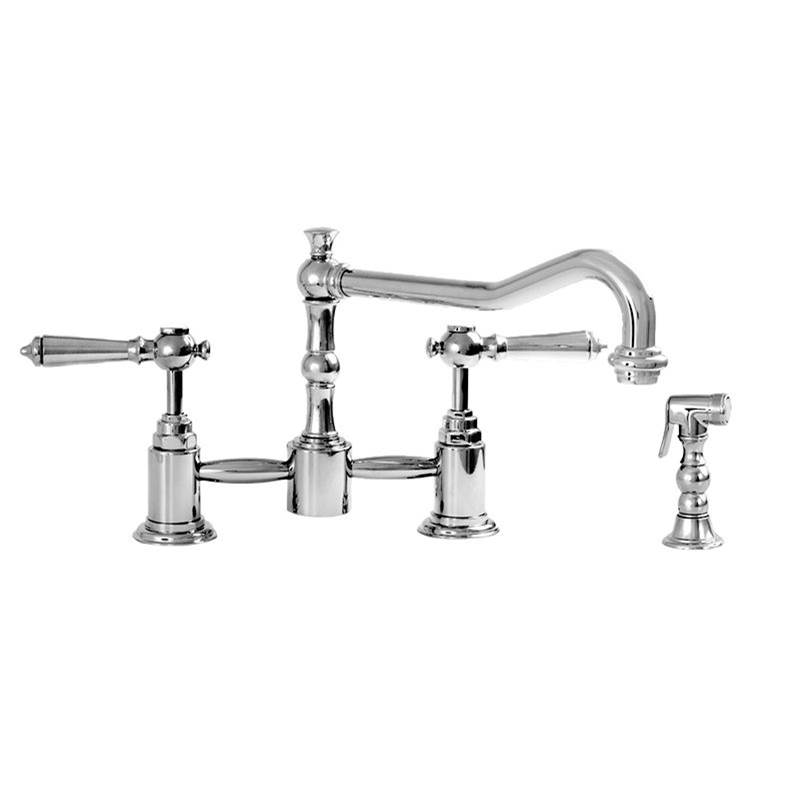 Sigma Pillar Style Kitchen Faucet with Handspray ASCOT POLISHED GOLD .24