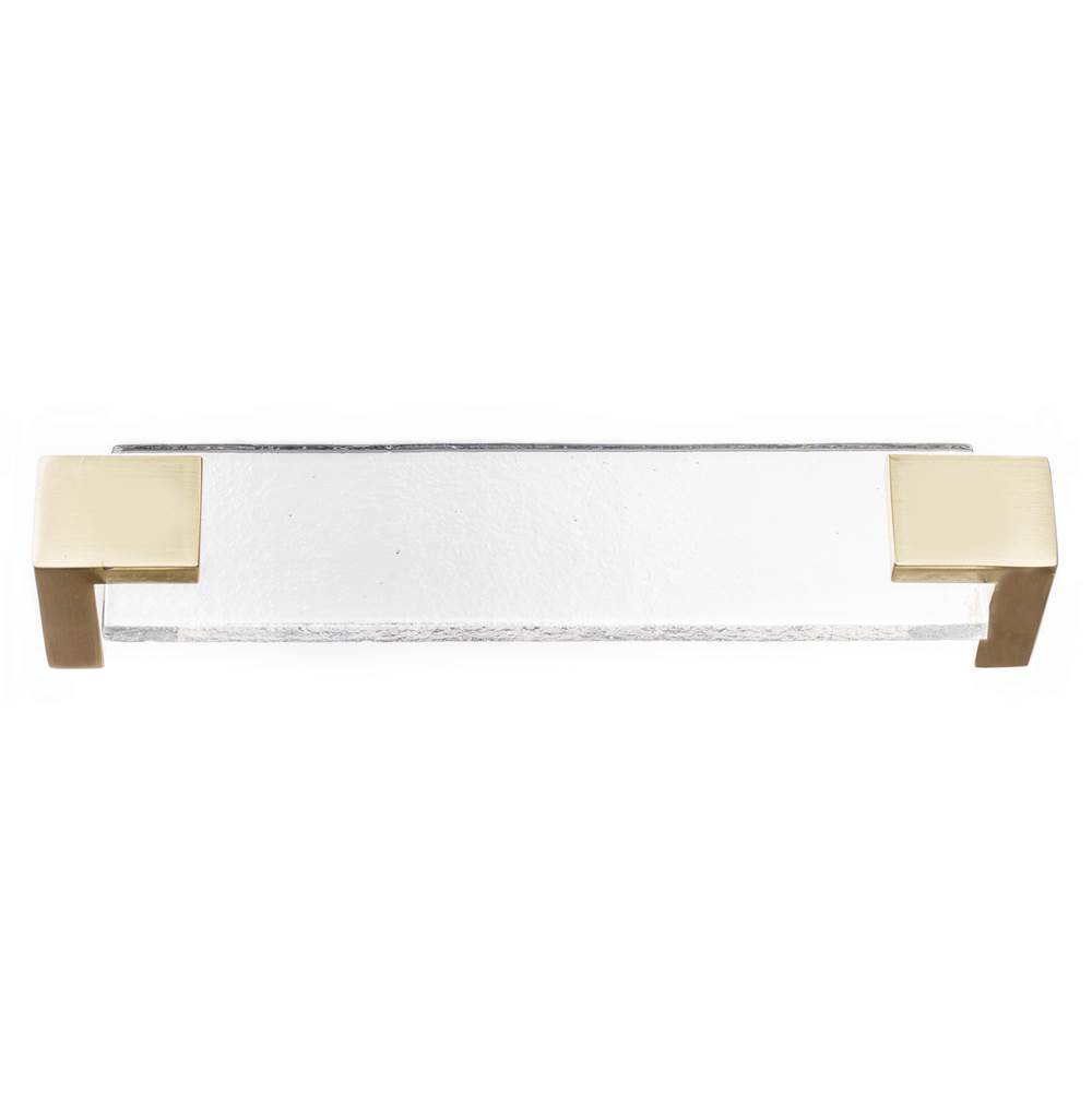 Sietto Affinity Clear Pull With Satin Brass Base