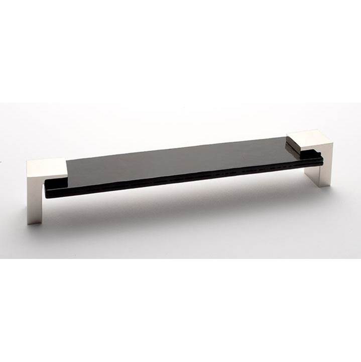 Sietto Affinity Black Pull With Polished Nickel Base