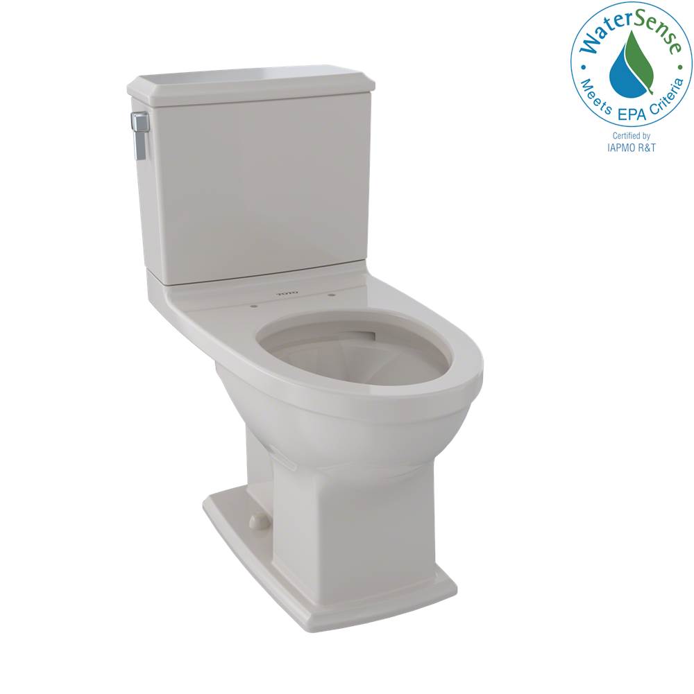 TOTO Toto® Connelly® Two-Piece Elongated Dual-Max®, Dual Flush 1.28 And 0.9 Gpf Universal Height Toilet With Cefiontect, Sedona Beige