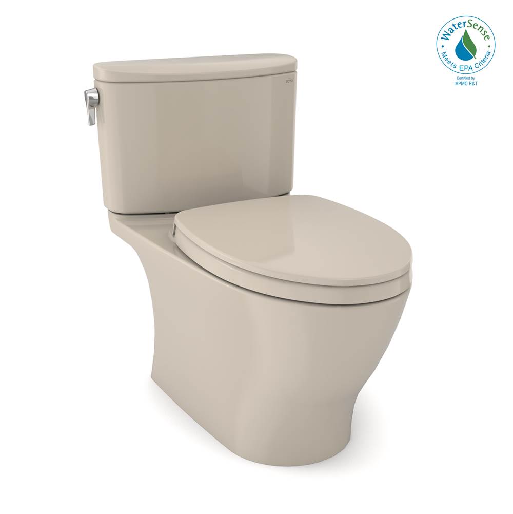 TOTO Toto® Nexus® Two-Piece Elongated 1.28 Gpf Universal Height Toilet With Cefiontect® And Ss124 Softclose Seat, Washlet®+ Ready, Bone
