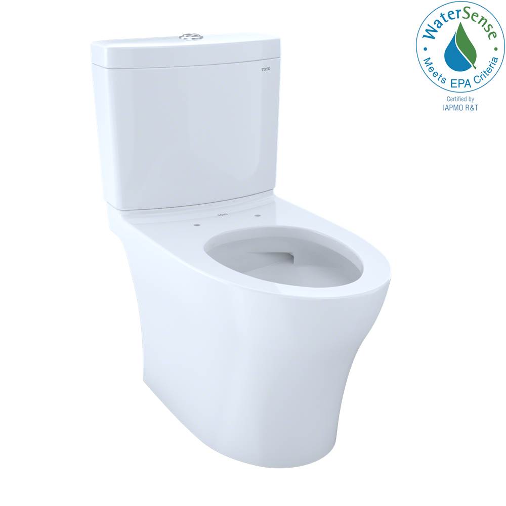 TOTO Aquia IV 1G Two-Piece Elongated Dual Flush 1.0 and 0.8 GPF Skirted Toilet with CEFIONTECT, Cotton White