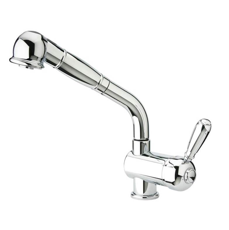 Whitehaus Collection Metrohaus Single Hole Faucet with Pull-Out Spray Head and Lever Handle