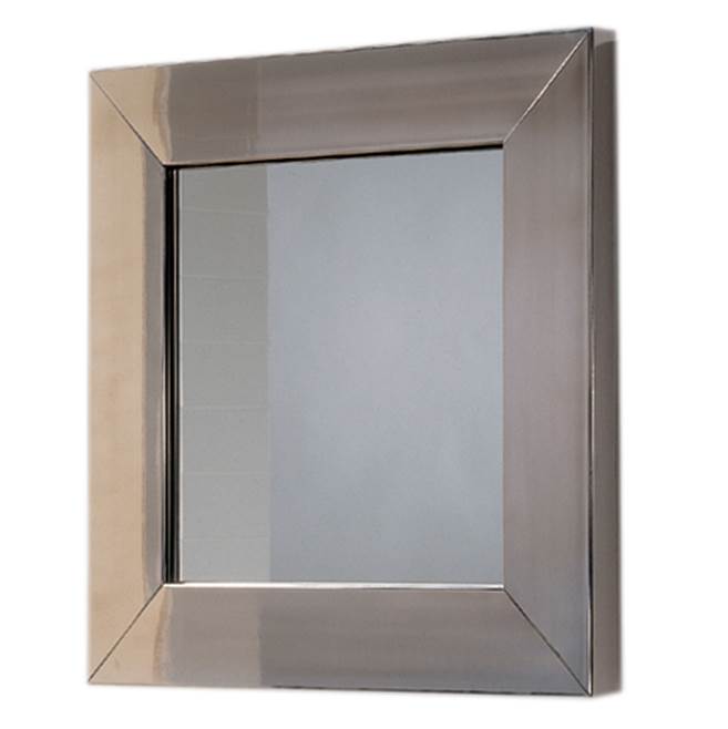 Whitehaus Collection New Generation Square Mirror with Stainless Steel Frame