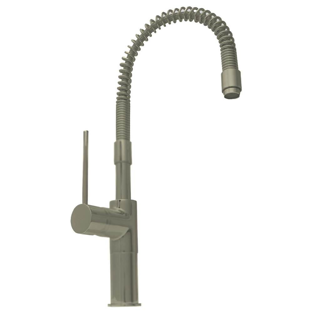 Whitehaus Collection Metrohaus Commercial Single Lever Kitchen Faucet with Flexible Spout