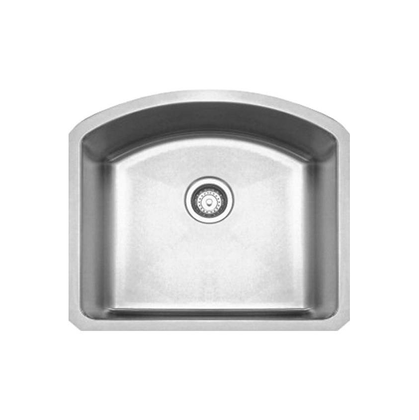 Whitehaus Collection Noah's Collection Brushed Stainless Steel Chefhaus Series Single Bowl Undermount Sink