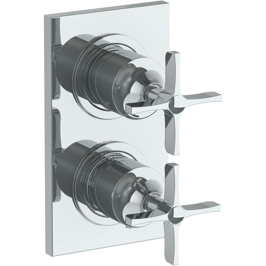 Watermark Wall Mounted Thermostatic Shower Trim with built-in control, 3 1/2'' x 6 1/4''.