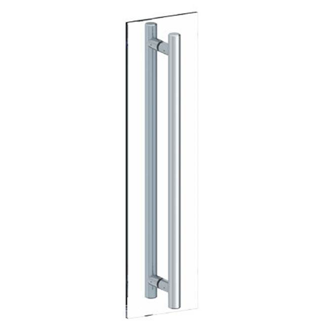 Watermark Titanium 12'' Double shower door pull/ glass mount towel bar