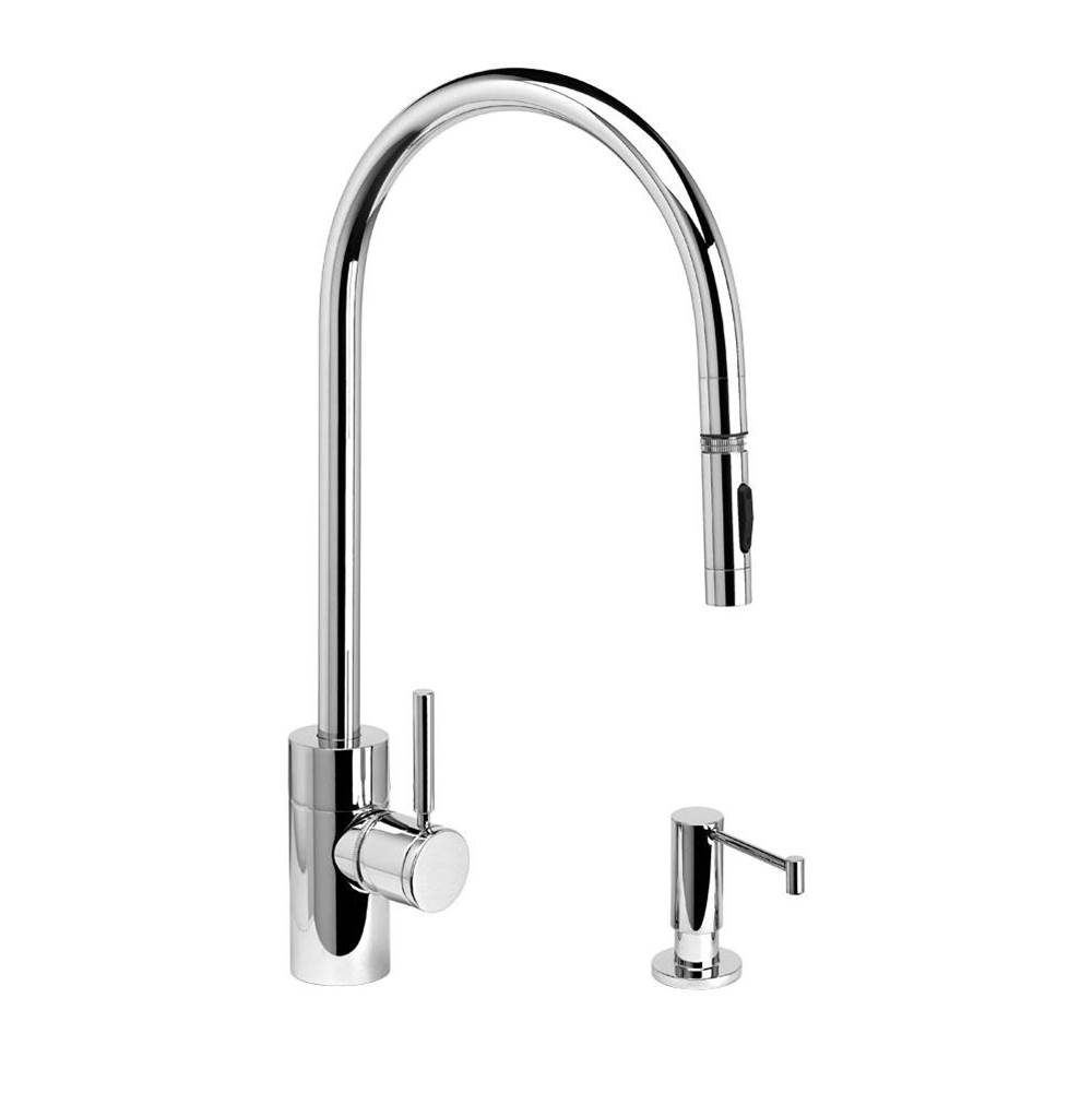 Waterstone Waterstone Contemporary Extended Reach PLP Pulldown Faucet - Toggle Sprayer - 2pc. Suite